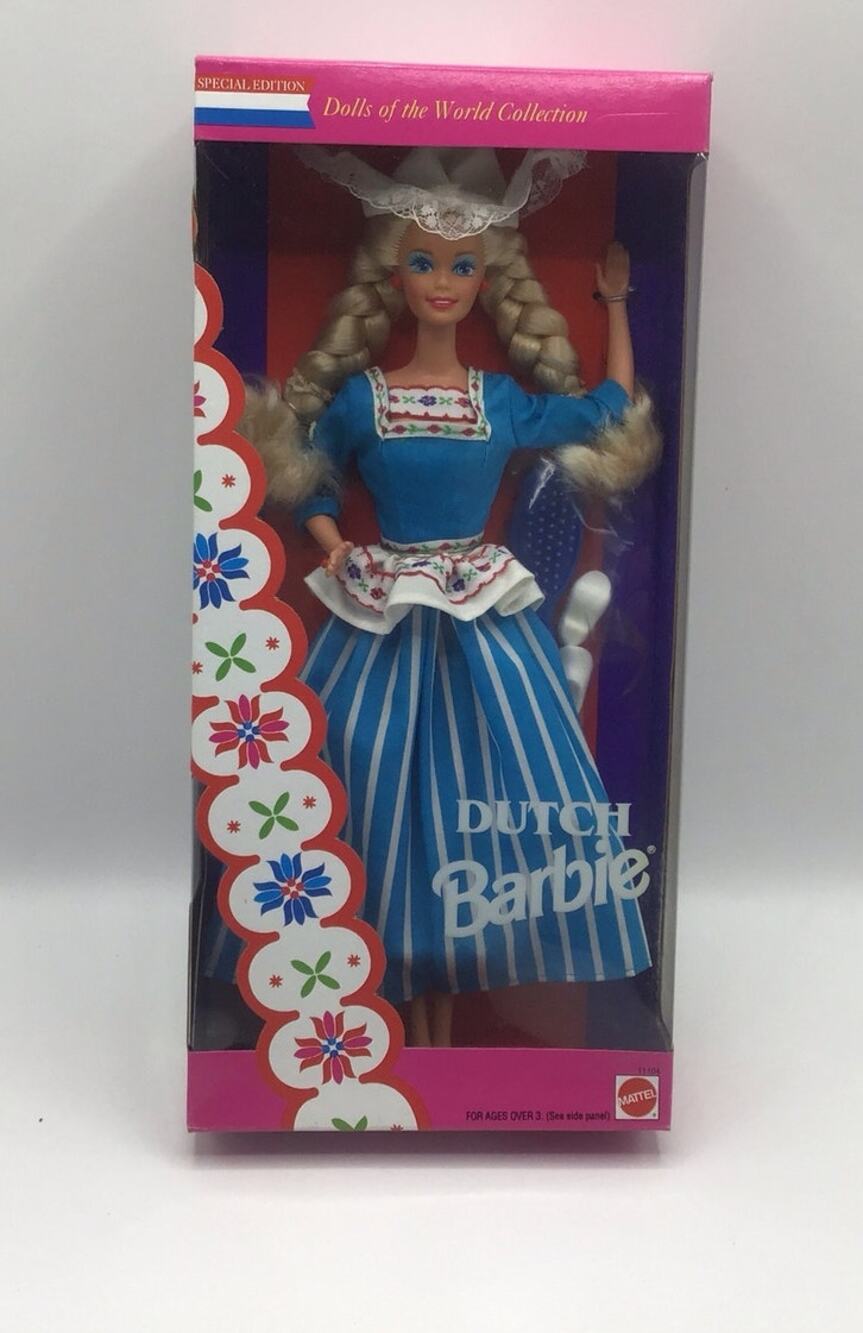 1993 Mattel Dutch Barbie Dolls of the World Holland Folk Dress Vintage NIB 11104